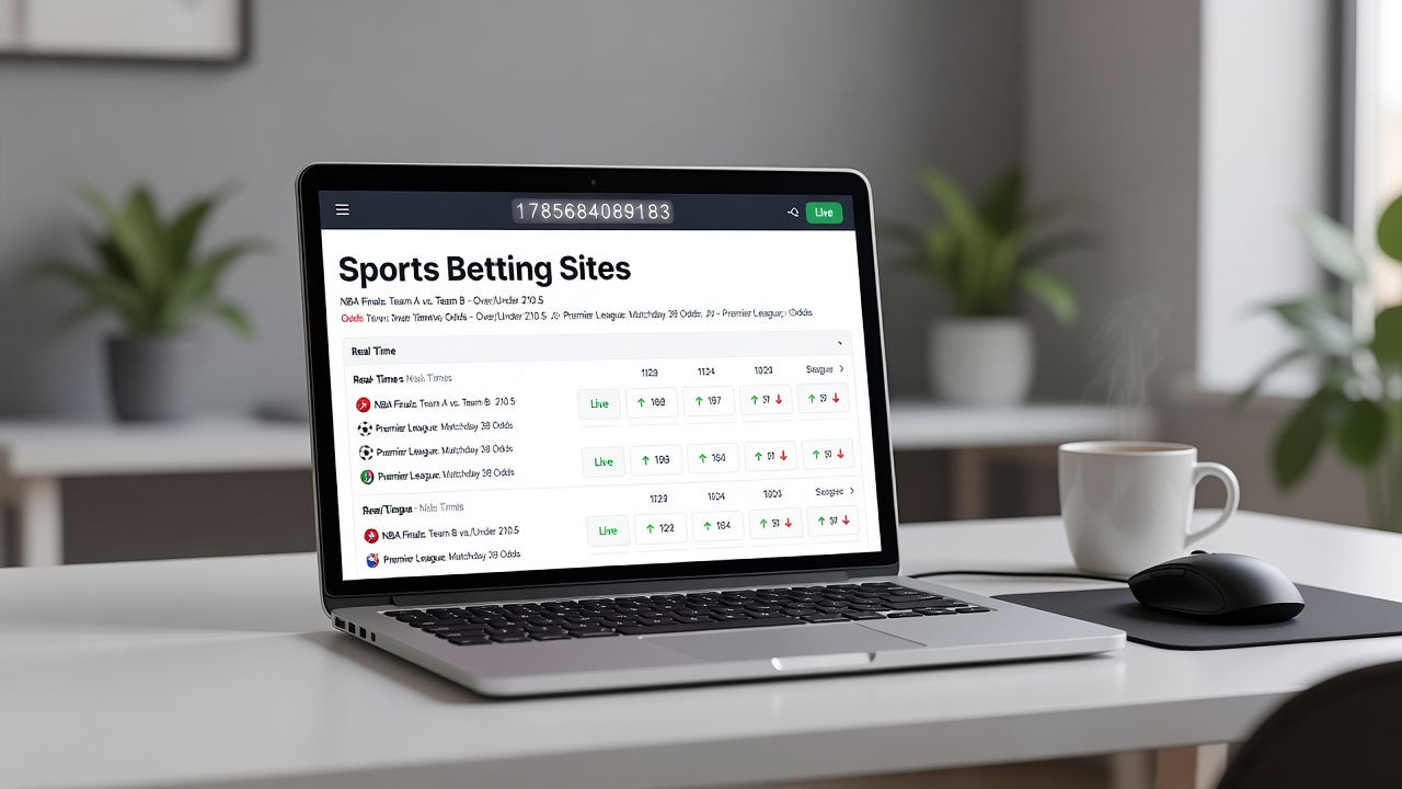 Mobile sports betting application displaying live odds and statistics